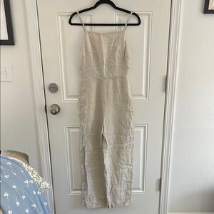 H&M Elegant Cream Linen Jumpsuit